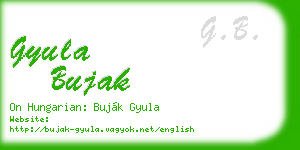 gyula bujak business card